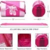 Water-resistance Dance Ballet Slippers Duffel Bag, Kids Travel Bag with Adjustable Carry On Pouch, Dance Accessories For Girls, Teens (Hot Pink/Pink)