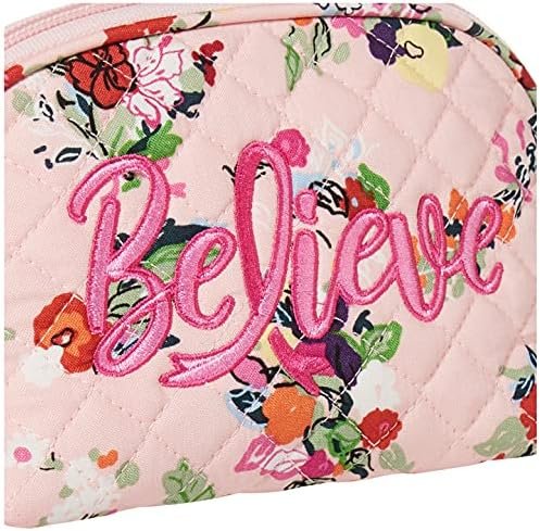 Women's Cotton Clamshell Cosmetic Makeup Organizer Bag