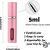Mini Spray Bottles,Black,Gold,Pink Spray Bottle,Perfume Travel Refillable,Little Perfume Spray Bottle,Portable Perfume Atomizer Travel 5ML,Reusable Perfume Bottles With 1 Flat Pump Tool(3+1Pcs)