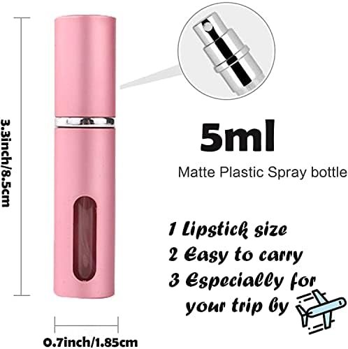 415nIAOO2CL._AC_.jpg Mini Spray Bottles,Black,Gold,Pink Spray Bottle,Perfume Travel Refillable,Little Perfume Spray Bottle,Portable Perfume Atomizer Travel 5ML,Reusable Perfume Bottles With 1 Flat Pump Tool(3+1Pcs)