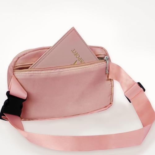 41FXzdjX8oL._AC_.jpg Pink Belt Bag Small Waist Fanny Pack Crossbody Purse with Initial Chenille Letter Patch for Teenage Girls Personalized Easter Day Gift, Chest Hip Bum Cross Body Pouch Travel Accessories (Q)