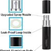 Mini Spray Bottles,Black,Gold,Pink Spray Bottle,Perfume Travel Refillable,Little Perfume Spray Bottle,Portable Perfume Atomizer Travel 5ML,Reusable Perfume Bottles With 1 Flat Pump Tool(3+1Pcs)