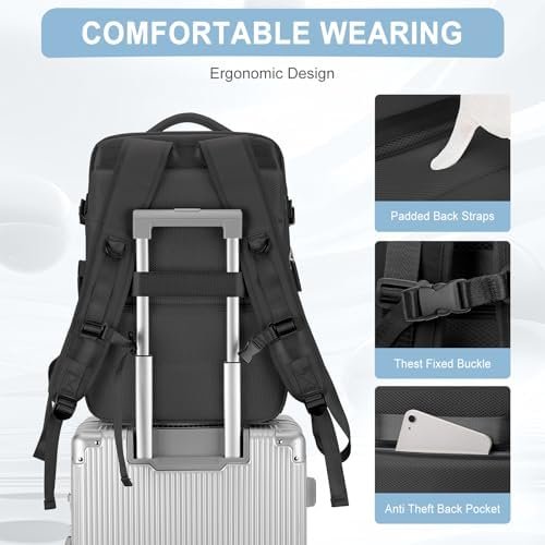 Travel Backpack for Women Men, Carry on Backpack for Flight Approved, Mochila de Viaje Personal Item Luggage Backpack