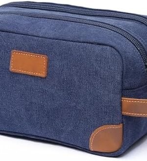 516R5vpGtoL._AC_.jpg Unbranded Travel Toiletry Bag for Men – Durable, Lightweight & Water-Resistant Toiletries Organizer Bag – Store Medicine, Skincare, Shaving Kit & Bathroom Accessories – Mens Toiletry Bag (Blue)