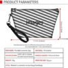 School Bus Driver Print Cosmetic Bag Clutch Pouch Portable Ladies Travel Square Makeup Handbag