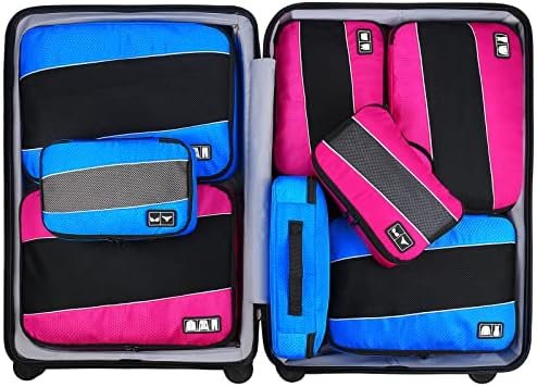 Mossio 8 Set Packing Cubes for Suitcase - Premium Quality Ultralight Travel Organizer for Carry On Luggage and Backpack