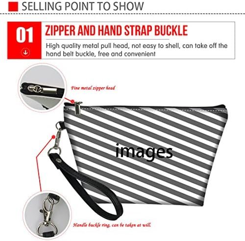 School Bus Driver Print Cosmetic Bag Clutch Pouch Portable Ladies Travel Square Makeup Handbag