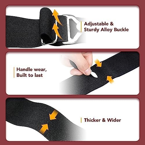 Travel Belt for Luggage Sencico - Travel Belt for Luggage Over Handle Adjustable Luggage Belt - Add a Bag Luggage Strap for Carry On Bag 2-in-1 Luggage Straps Black