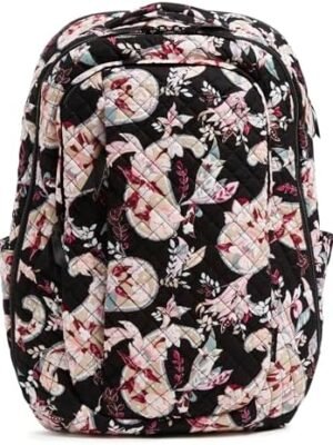 Vera Bradley Women’s, Cotton Large Travel Backpack Travel Bag, Botanical Paisley, One Size