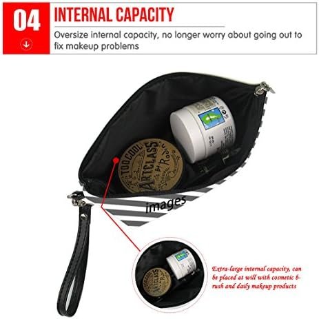 School Bus Driver Print Cosmetic Bag Clutch Pouch Portable Ladies Travel Square Makeup Handbag