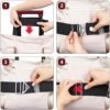 Travel Belt for Luggage Sencico - Travel Belt for Luggage Over Handle Adjustable Luggage Belt - Add a Bag Luggage Strap for Carry On Bag 2-in-1 Luggage Straps Black