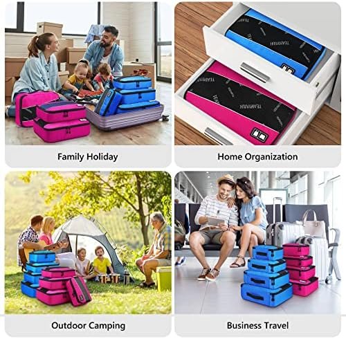Mossio 8 Set Packing Cubes for Suitcase - Premium Quality Ultralight Travel Organizer for Carry On Luggage and Backpack