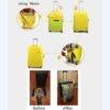 Cozeyat Airplane Print Luggage Cover Stylish Zipper Closure Suitcase Protector Anti-Scratch Travel Accessories Fits 18-28 Inch