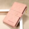 GALPADA Passport Holder for Women，Passport Wallet RFID Blocking Passport Holder Card Holder Travel Essentials with Card Slots & Zipper Pocket (Pink)