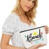 Makeup Bag for Women,Adorable Roomy Makeup Bags -Beach Survival Kit -Travel Waterproof Toiletry Bag Accessories Organizer Gifts