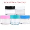 Beauticom 7 Gram / 7 ML (Quantity: 12 Pieces) Thick Wall Round Leak Proof Clear Acrylic Jars with Teal Lids for Beauty, Cream, Cosmetics, Salves, Scrubs