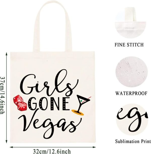 WCGXKO Girls Gone Vegas Las Vegas Girls Trip Vegas Vacation Birthday Zipper Makeup Bags Travel Toiletry Bag Accessories (Girls GONE Vegas tote)