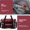 Large Capacity Weekend Expandable Duffle Bag with Luggage Sleeve, Wet Pockets, Adjustable Shoulder Strap, Overnight Tote Bag for Women, Waterproof Nylon Carry on Travel Bag for Airplanes