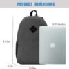 SAGIV&SAHEN Backpack for Women Men College High School BookBag for teenage Laptop Backpacks 17 Inch with USB Travel Work Lightweight Waterproof Rucksack Casual Daypack for Teen Boys Girls - Dark Grey