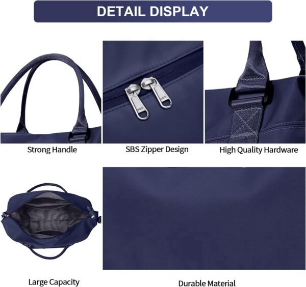 Gym Bag for Women, Cute Travel Duffel Bag Weekender Overnight Bag with Toiltry Bag, Personal Item Travel Bag 18x14 x 8 inches Carry On Tote Bag