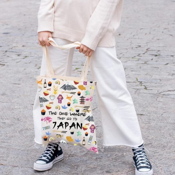 Japan Trip Makeup Bag Japanese Foodie Travel Bag Japan Souvenir Gift Japan Welcome Bag Japan Housewarming Gift Travel Memory Gift (to Japan tote)