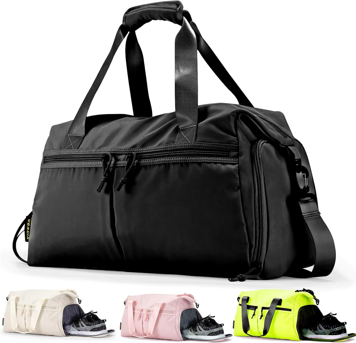 Weekender Duffel Bag with Shoe Compartment And Wet Pocket-Luggage Everyday Overnight Bag for Men and Women Travel-Carry On Gym Bag