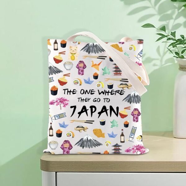 Japan Trip Makeup Bag Japanese Foodie Travel Bag Japan Souvenir Gift Japan Welcome Bag Japan Housewarming Gift Travel Memory Gift (to Japan tote)