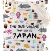 Japan Trip Makeup Bag Japanese Foodie Travel Bag Japan Souvenir Gift Japan Welcome Bag Japan Housewarming Gift Travel Memory Gift (to Japan tote)