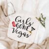 WCGXKO Girls Gone Vegas Las Vegas Girls Trip Vegas Vacation Birthday Zipper Makeup Bags Travel Toiletry Bag Accessories (Girls GONE Vegas tote)