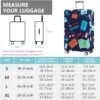 TRAVELKIN Luggage Cover Washable Suitcase Protector Anti-scratch Suitcase cover Fits 18-32 Inch Luggage (Go travel-Trip, M)