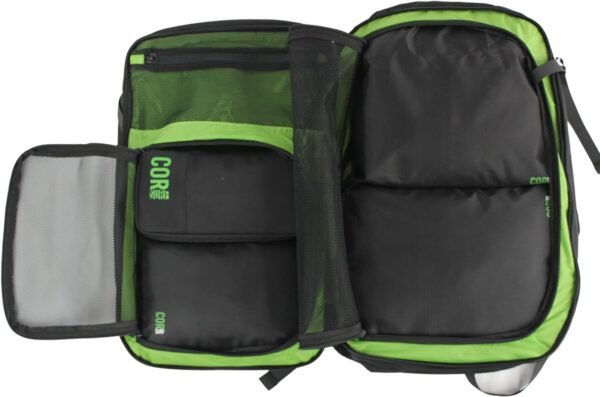 COR Surf Carry On Travel Backpack Bundle | Island Hopper Travel Backpack with Toiletry Bag and Compression Packing Cube Set (28L, Black)