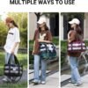 Large Capacity Weekend Expandable Duffle Bag with Luggage Sleeve, Wet Pockets, Adjustable Shoulder Strap, Overnight Tote Bag for Women, Waterproof Nylon Carry on Travel Bag for Airplanes