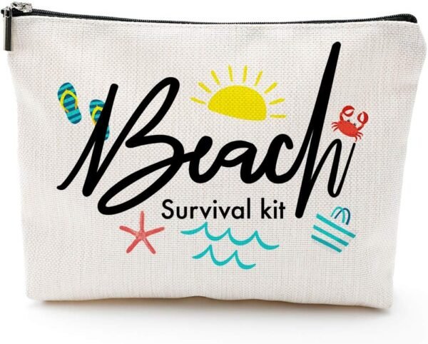 Makeup Bag for Women,Adorable Roomy Makeup Bags -Beach Survival Kit -Travel Waterproof Toiletry Bag Accessories Organizer Gifts