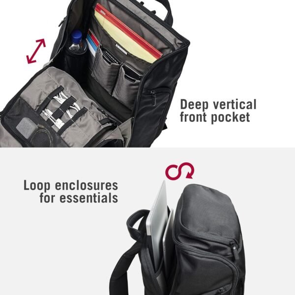 816phmoLML._AC_SL1500_.jpg Victorinox Altmont Professional Fliptop Laptop Backpack - Tablet & Laptop Bag for Travel Accessories - Computer Backpack Includes Sleek Organizer - 26 Liters, Black