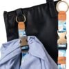 Travel Carry Strap with Ring Hooks and Buckle, Jacket Gripper for Travel, Add a Bag Luggage Strap, Adjustable Bag Grip Holder, Travel Carry Clip for Carry-on Bag, Backpack, Hat (Kapok)