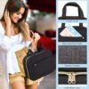 Travel Toiletry Bag with Hanging Hook, Portable Makeup Cosmetic Bag Travel Organizer for Accessories, Shampoo, Container, Toiletries, Travel/Daily Use, Black