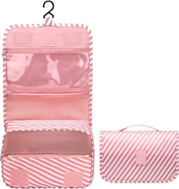 SELLYFELLY Hanging Toiletry Bag for Travel Cosmetic Makeup Organzier Waterproof Bathroom Shower Bag for Women and Men