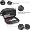 ROYALFAIR Travel Toiletry Bag, Leather Cosmetic Bag for Women and Men, Water-resistant Bathroom Bag, Large Capacity Hygiene Bag (Black)