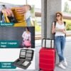 JPG_Store Packing Cubes - 8 Set Suitcase Organizers - Nylon Travel Packing Cubes for Carry On Includes Shoe Bag and Makeup Pouch (Black)