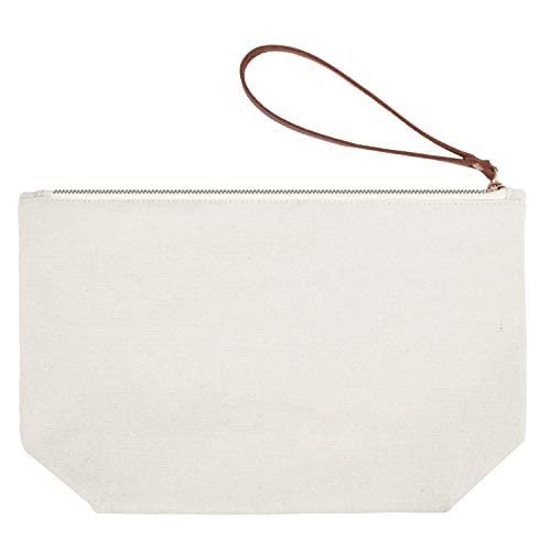 ELEGANTPARK Birthday Gifts for Women Mom Friend Teacher Her Personalized Makeup Bag with L Initial Travel Cosmetic Bag Monogrammed Gifts for Women Teacher Gifts Wedding Gifts Canvas Pouch