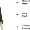 Total 42 Inches Shoulder Strap Adjustable Replacement for Pochette Accessories Wide Canvas Purse Strap with Metal Hooks for Crossbody Shoulder Bags (Black)