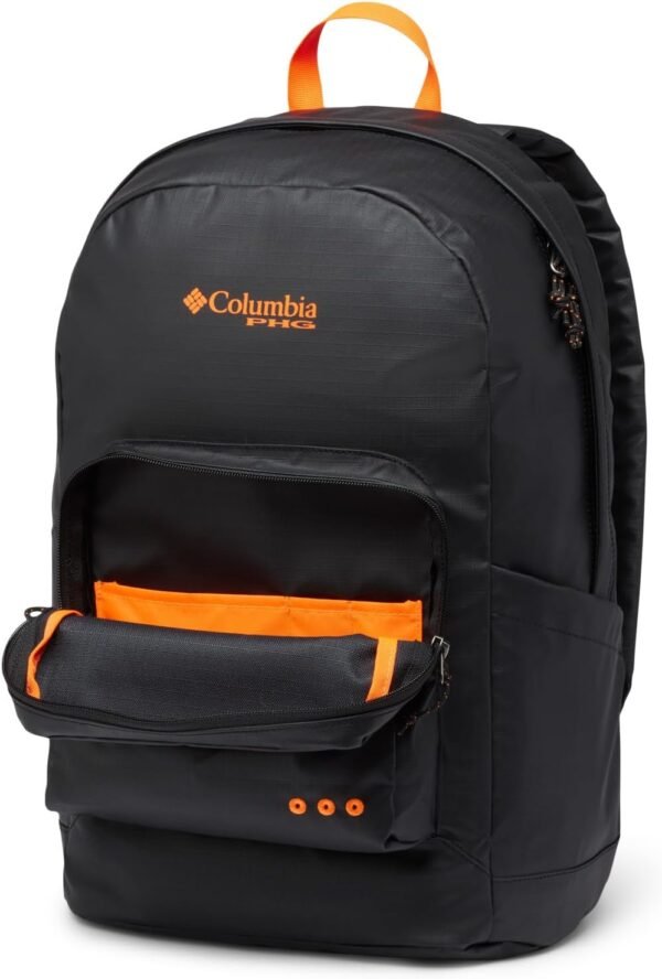 61Stp6rI7UL._AC_SL1500_.jpg Columbia Unisex PFG PHG Zigzag 22L Backpack, Black/Blaze/PHG Game Flag, One Size