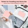 Silicone Makeup Bag, Magnetic Travel Large Toiletry Bag for Women Premium Travel Easy Carry Cosmetic Bags Soft for Makeup, Beauty Tools, Brushes Silicone Makeup Organizer Bag Holder Cute Set-Pink