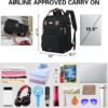 Laptop Backpack for Women Men,Large Capacity 15.6 Inch Computer Work Bag with USB Charging Port,TSA Airline Approved Travel Business Backpacks Teacher Nurse Purse Water Resistant Casual Daypacks,Black