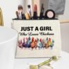 Chicken Gifts for Chicken Lovers Girls, Chicken Lady Gift, Chicken Lovers Gifts Makeup Bag for Girls Sister Daughter Granddaughter, Just a Girl Who Loves Chickens Cosmetic Bag Makeup Pouch
