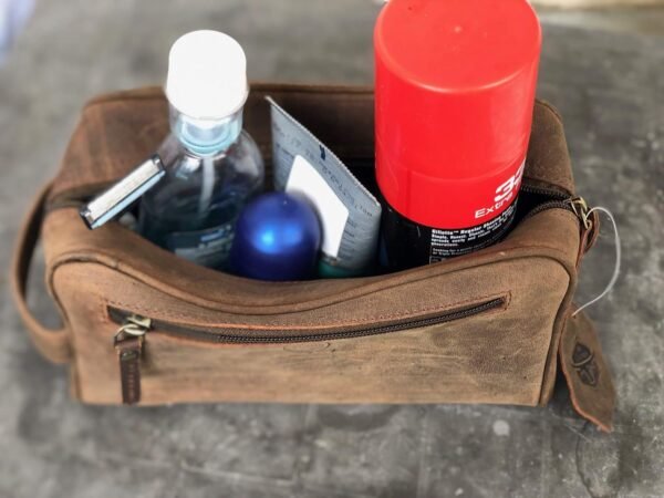 The Vintage Stuff men’s small toiletry bag Doop Kit for travel | shave kit hygiene dopp bag Bathroom Accessories | Perfect for man and women