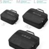 Travelkin 3 Set Packing Cubes Compression, Travel Packing Organizers Bags for Suitcase (Black)