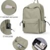 Travel Backpack For Women Men Aesthetic Lightweight Daypack Simple Cute Backpack Waterproof College bag Fit 14 Inch Laptop, Green