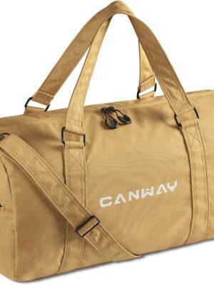 CANWAY Gym Bag for Men & Women, 40L Gym Duffle Bag with Shoe Compartment and Wet Pocket, Waterproof Weekender dufel Bag for Travel/Workout/Getaway