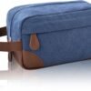 Felipe Varela Men Toiletry Travel Bag Cosmetic Mens Grooming Bag Essentials Toiletries Bathroom Bag,Overnight Shaving Dopp Kit for Men（Blue）